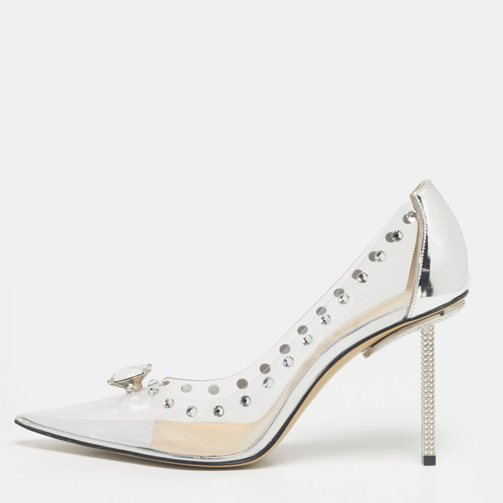 Mach & Mach Transparent PVC and Leather Diamond Dreams Pumps Size 38 Mach & Mach Transparent PVC and Leather Diamond Dreams Pumps Size 38