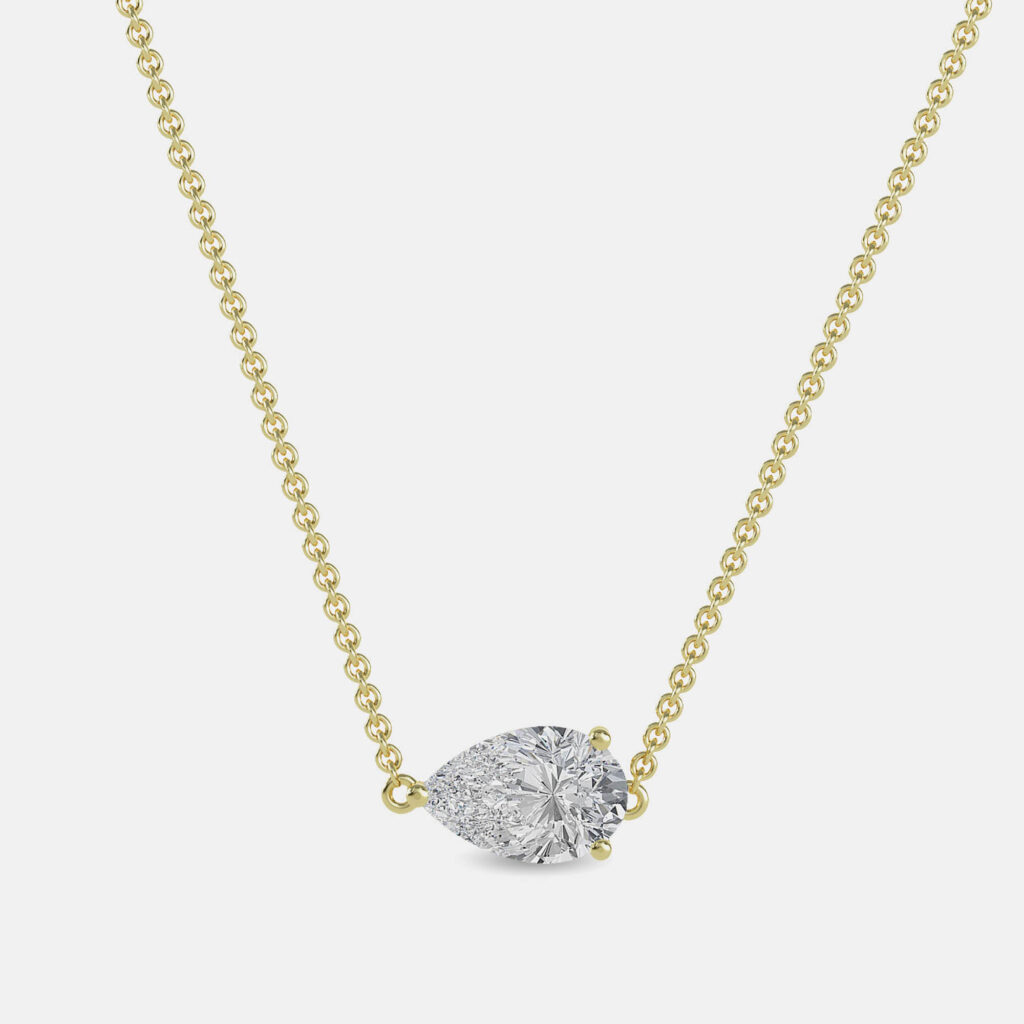 7.00 Ct Pear 14K Yellow Gold Lab Grown Diamonds Solitaire 3 Prong Pendant 7.00 Ct Pear 14K Yellow Gold Lab Grown Diamonds Solitaire 3 Prong Pendant