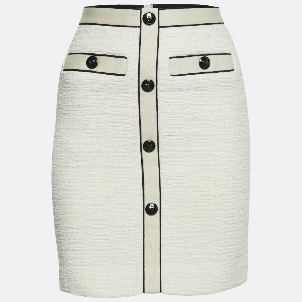 Maje White Tweed Mini Skirt XS Maje White Tweed Mini Skirt XS