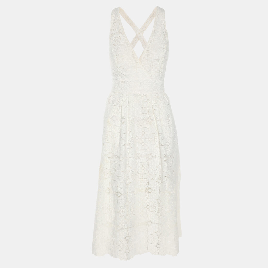 Maje White Lace Sleeveless Dress M Maje White Lace Sleeveless Dress M