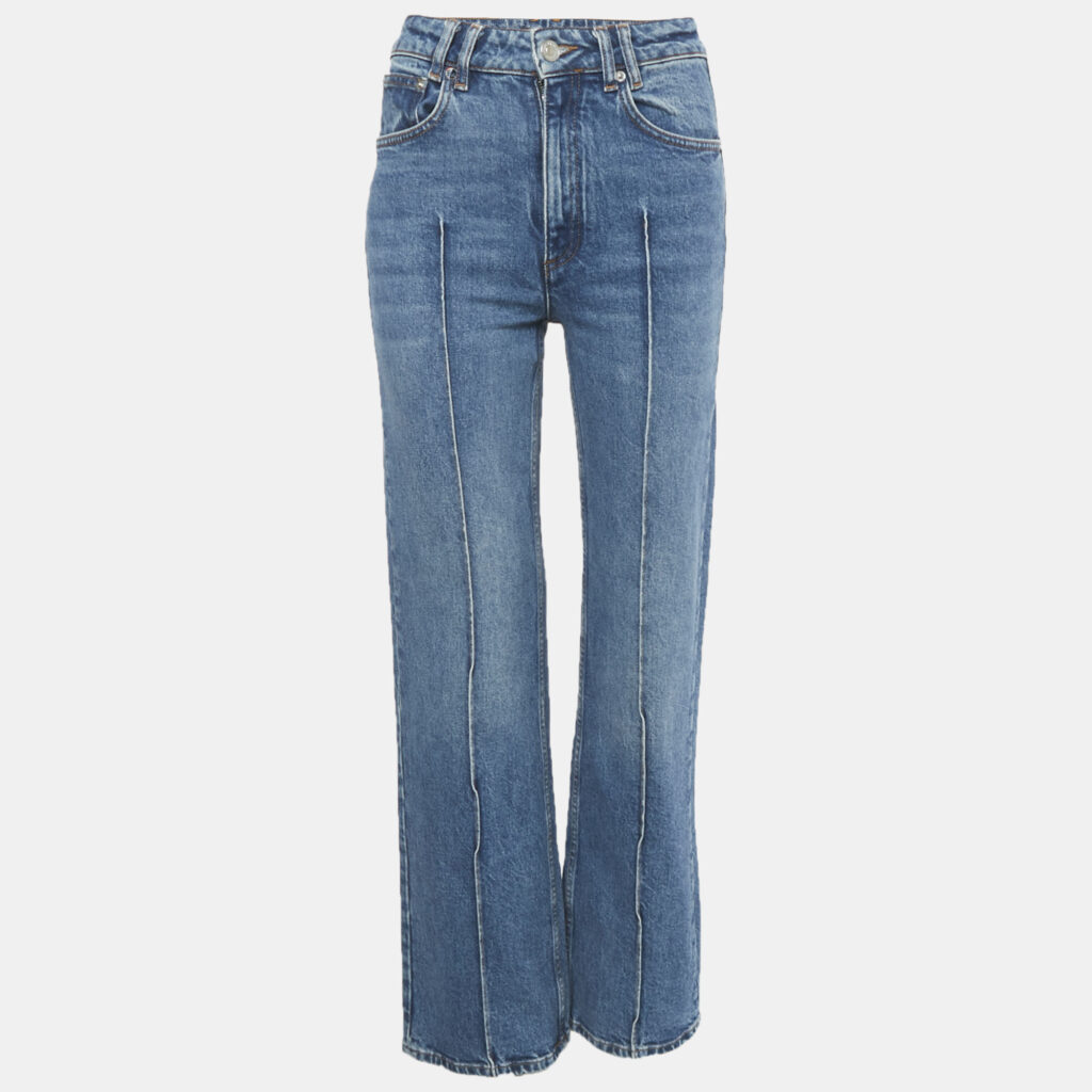 Maje Blue Denim Straight-Leg Jeans S/Waist 25" Maje Blue Denim Straight-Leg Jeans S/Waist 25"