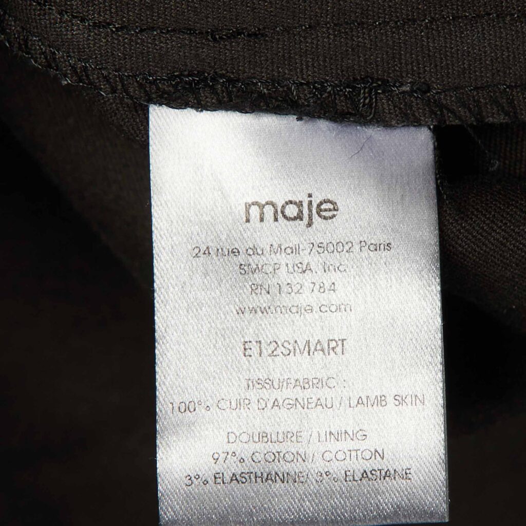 Maje Black Leather Smart Skinny Pants M Maje Black Leather Smart Skinny Pants M
