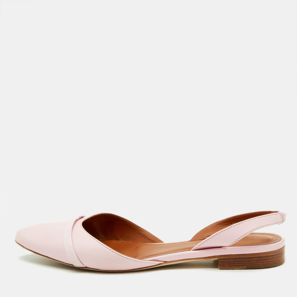 Malone Souliers Pink Leather Elsie Slingback Flat Size 39.5 Malone Souliers Pink Leather Elsie Slingback Flat Size 39.5
