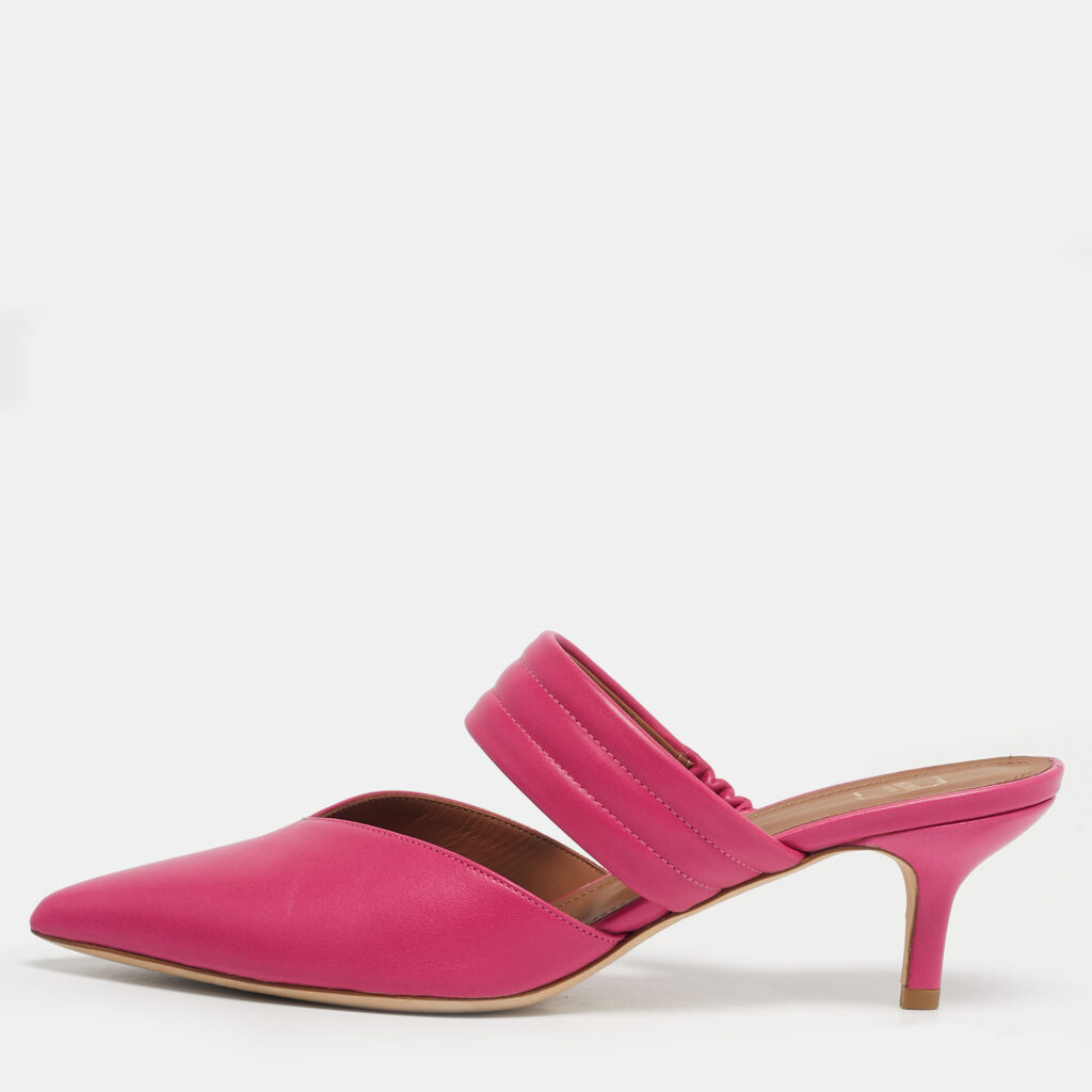 Malone Souliers Pink Leather Maisie Mules Size 38