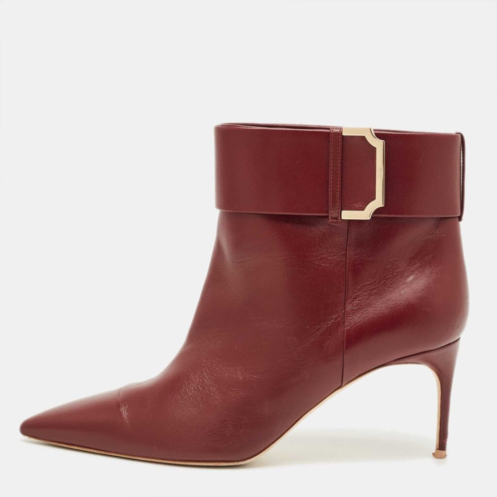 Malone Souliers Burgndy Leather Rossella Ankle Length Boots Size 40 Malone Souliers Burgndy Leather Rossella Ankle Length Boots Size 40