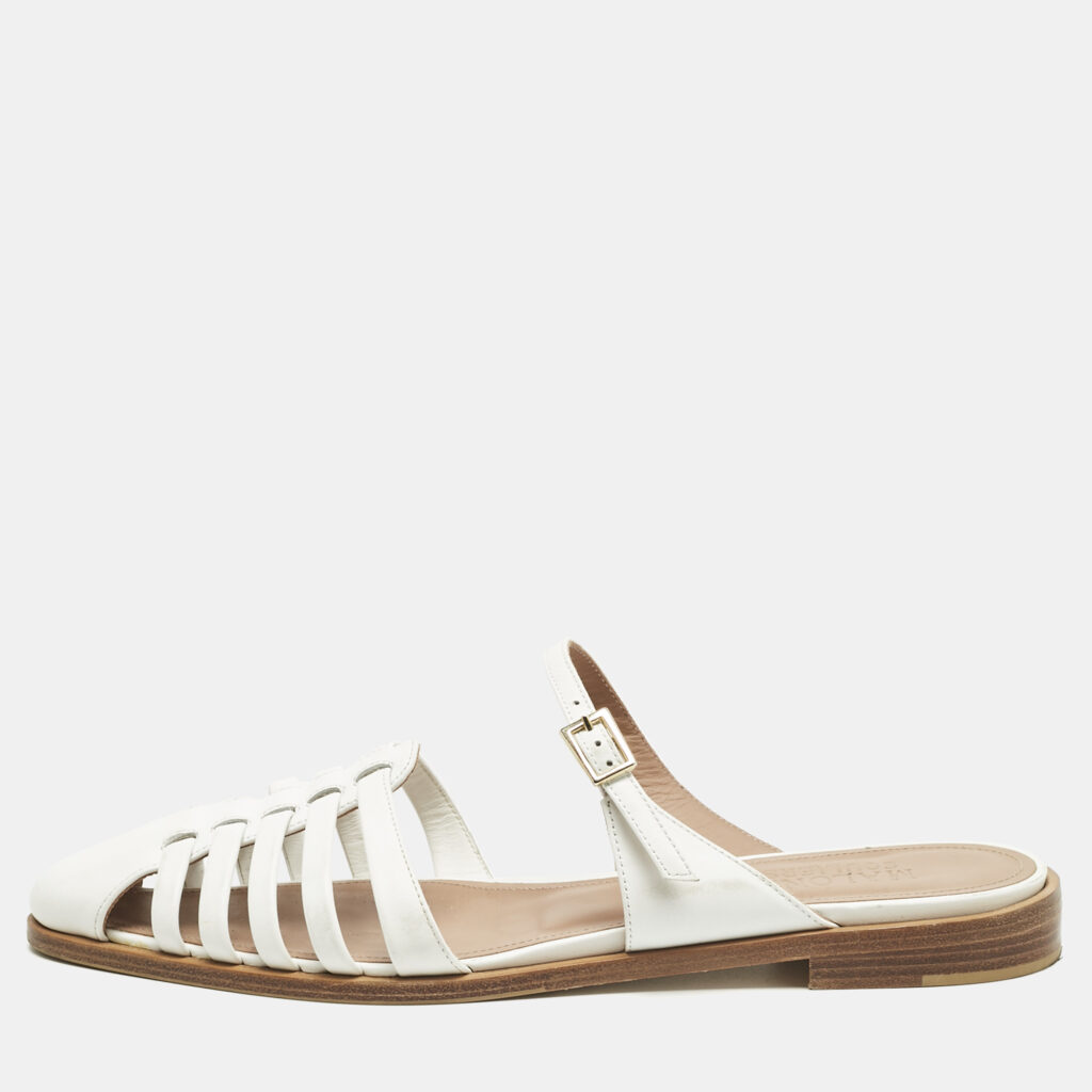 luxury-women-malone-souliers-used-shoes-p1218747-001-1.jpg Malone Souliers White Leather Eleonora Flat Mules Size 40