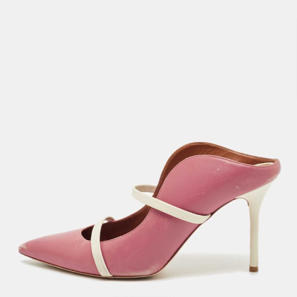 Malone Souliers Pink Leather Maureen Mules Size 40 Malone Souliers Pink Leather Maureen Mules Size 40