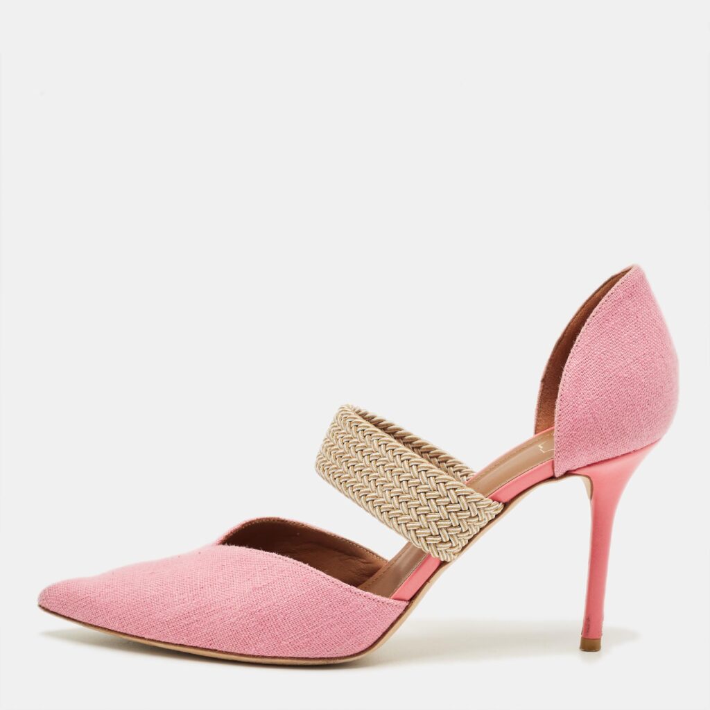 Malone Souliers Pink Canvas Maisie D'orsay Pumps Size 40 Malone Souliers Pink Canvas Maisie D'orsay Pumps Size 40