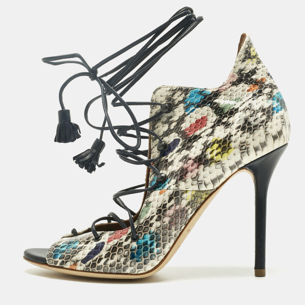 Malone Souliers Multicolor Python Leather Montana Booties Size 37 Malone Souliers Multicolor Python Leather Montana Booties Size 37