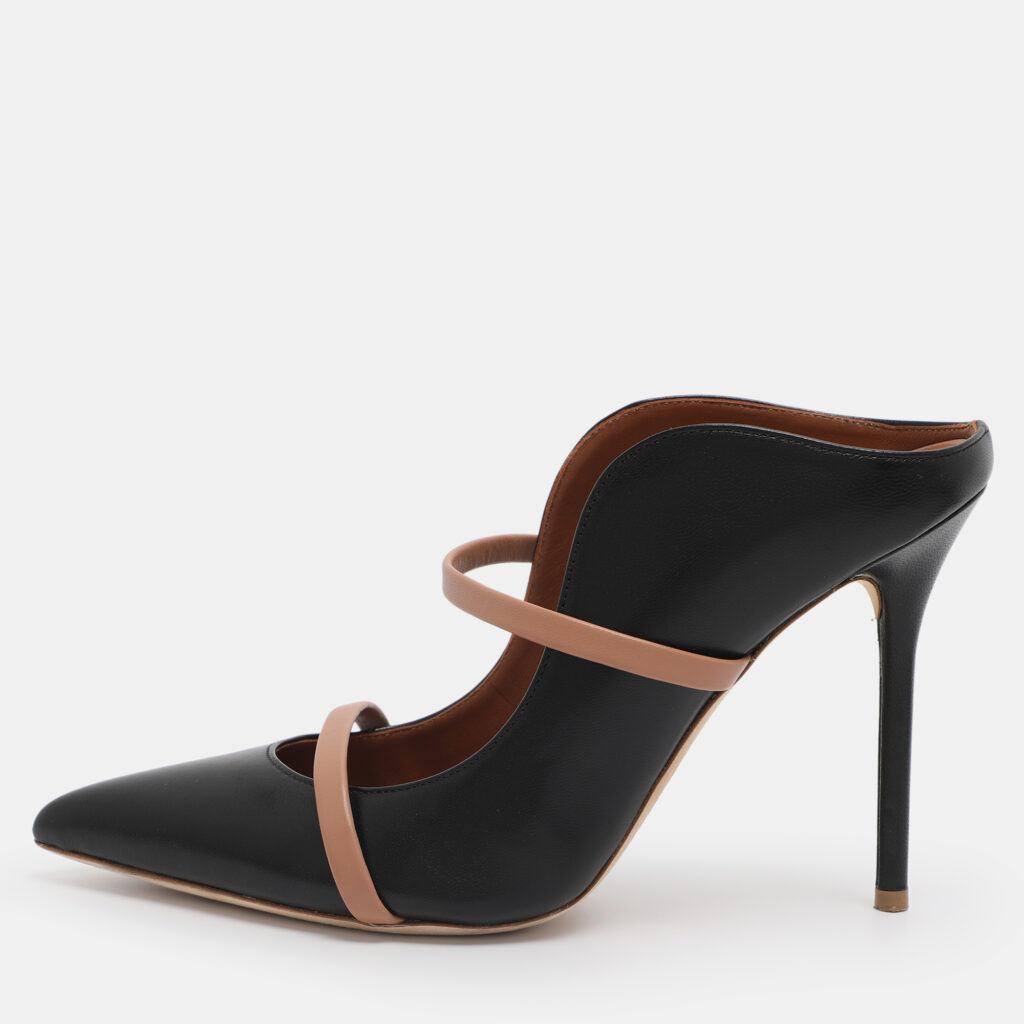 Malone Souliers Black Leather Maureen Pointed Toe Mule Size 38.5 Malone Souliers Black Leather Maureen Pointed Toe Mule Size 38.5