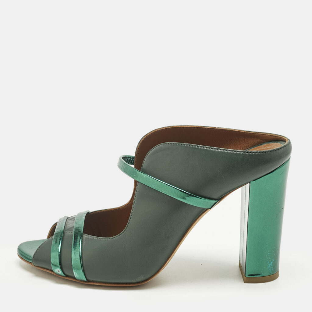 Malone Souliers Green Leather Norah Mules Size 39 Malone Souliers Green Leather Norah Mules Size 39