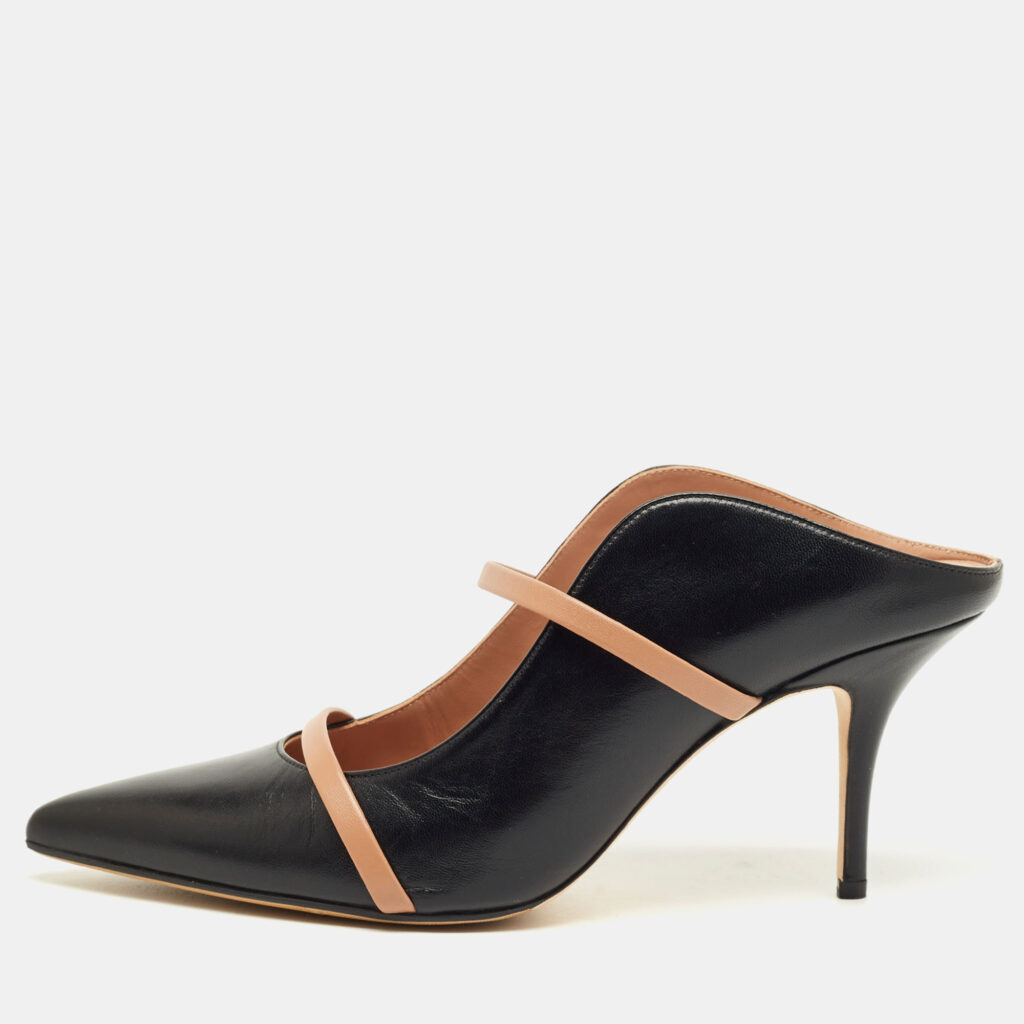 Malone Souliers Black/Beige Leather Maureen Mules Size 42 Malone Souliers Black/Beige Leather Maureen Mules Size 42