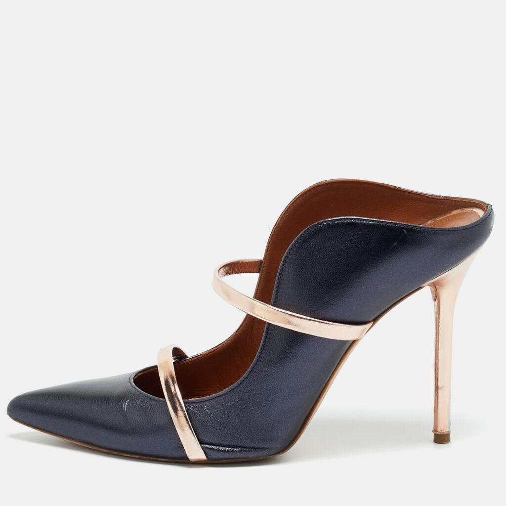 Malone Souliers Maureen Size 40 Two Tone Leather Mules Malone Souliers Maureen Size 40 Two Tone Leather Mules