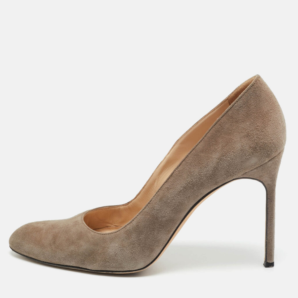Manolo Blahnik BB Size 40 Grey Suede Pumps Manolo Blahnik BB Size 40 Grey Suede Pumps