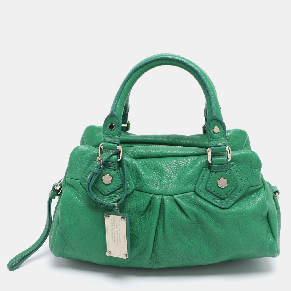 Marc by Marc Jacobs Green Leather Classic Q Groovee Satchel