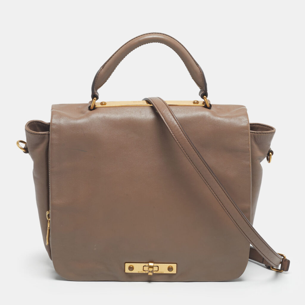 Marc By Marc Jacobs Beige Leather Goodbye Columbus Top Handle Bag Marc By Marc Jacobs Beige Leather Goodbye Columbus Top Handle Bag
