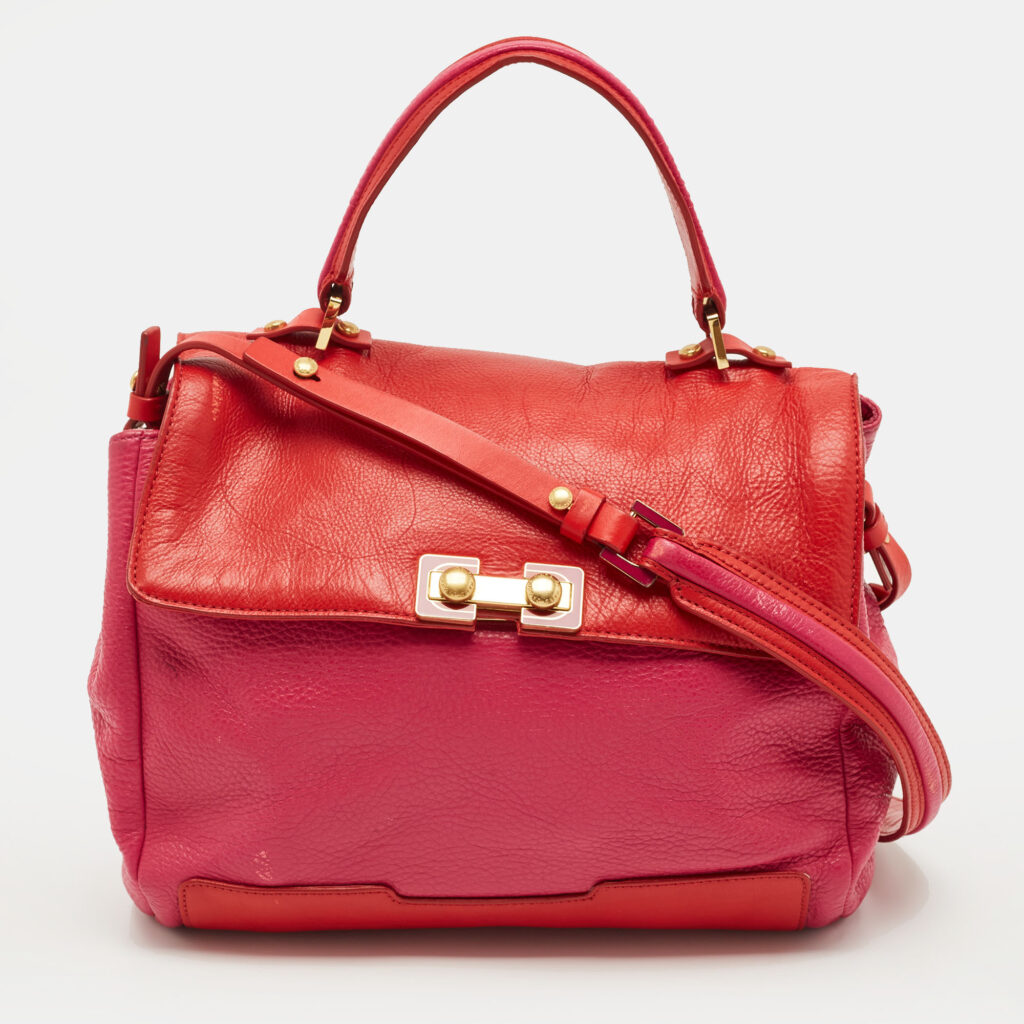 Marc By Marc Jacobs Red/Fuchsia Leather Bob’s Memphis Top Handle Bag Marc By Marc Jacobs Red/Fuchsia Leather Bob’s Memphis Top Handle Bag
