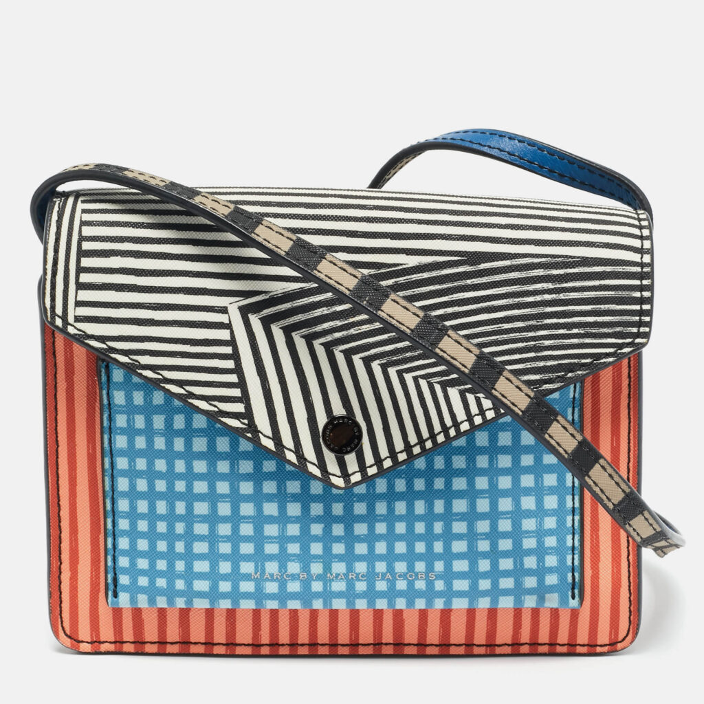 Marc by Marc Jacobs Metropoli Stripe Multicolor Coated Canvas Crossbody Bag
