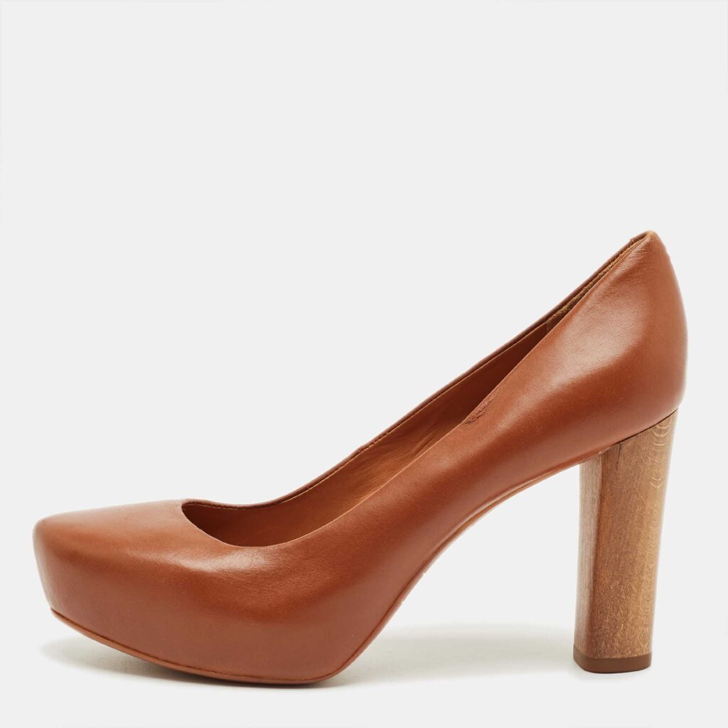 Marc by Marc Jacobs Brown Leather Platform Pumps Size 37