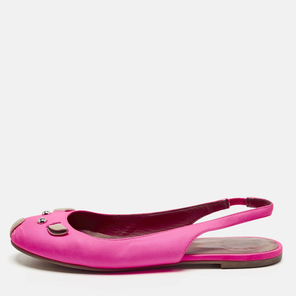 Marc by Marc Jacobs Pink Leather Mouse Slingback Flat Sandals Size 37 Marc by Marc Jacobs Pink Leather Mouse Slingback Flat Sandals Size 37
