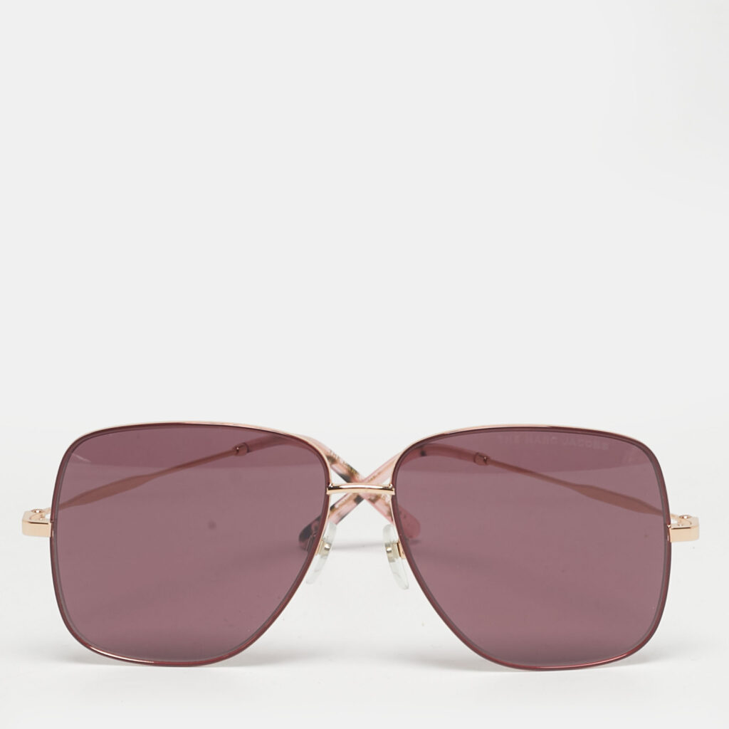 Marc Jacobs Pink/Gold Tone Marc 619/S Square Sunglasses Marc Jacobs Pink/Gold Tone Marc 619/S Square Sunglasses