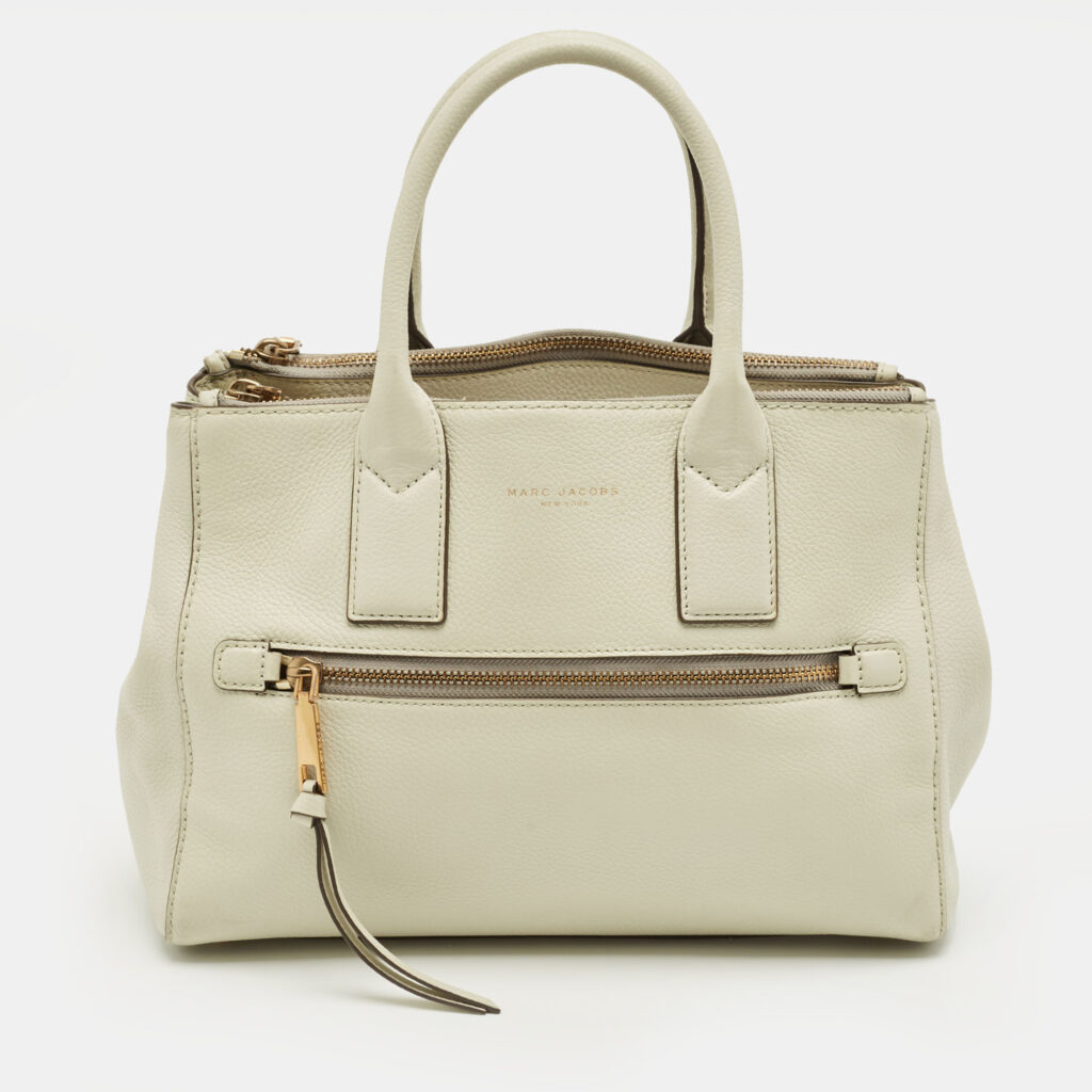 Marc Jacobs Off White Leather Gotham North South Tote Marc Jacobs Off White Leather Gotham North South Tote