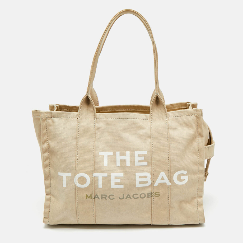 Marc Jacobs Beige Canvas Large The Tote Bag Marc Jacobs Beige Canvas Large The Tote Bag