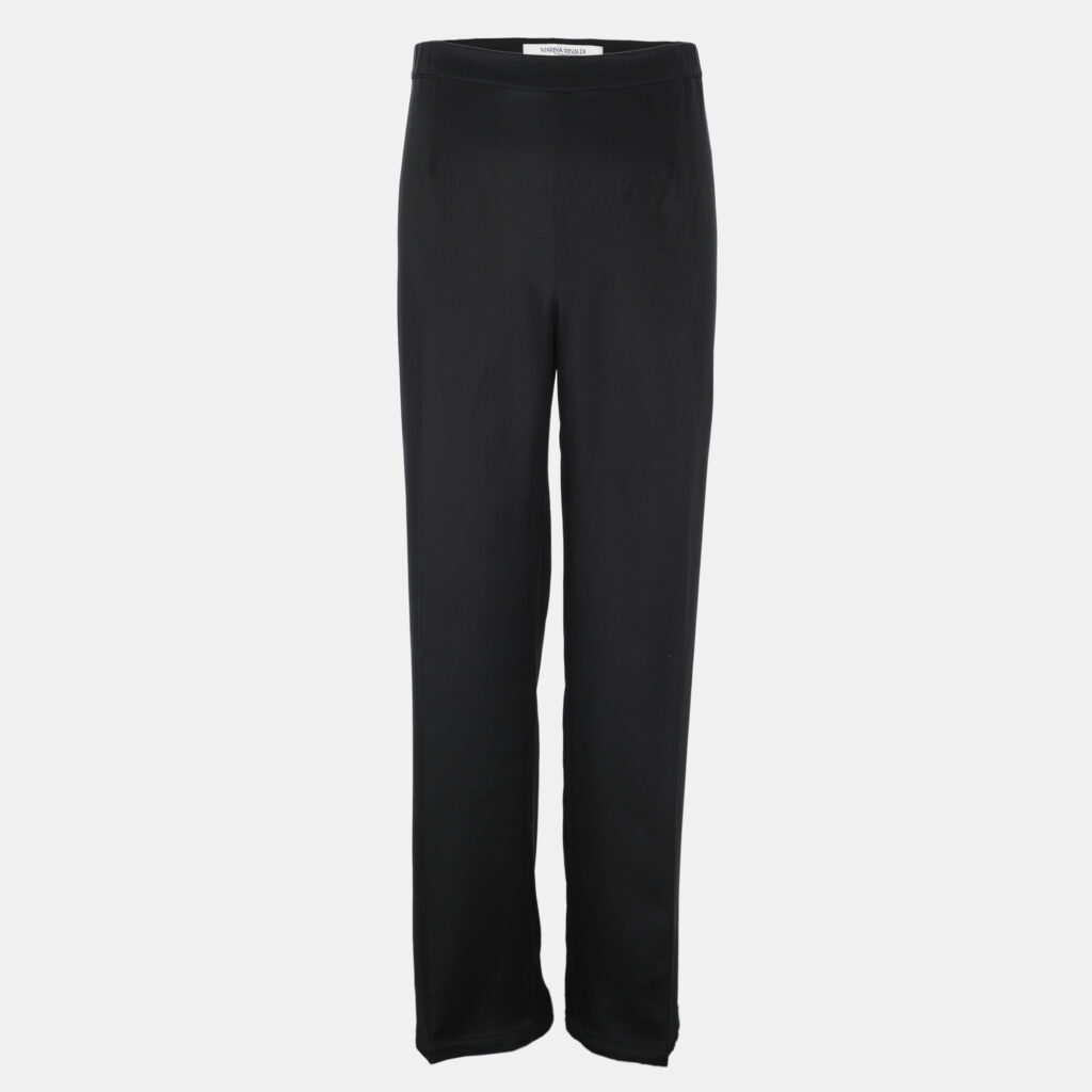 Marina Rinaldi Black Silk Blend Caddy Trousers L
