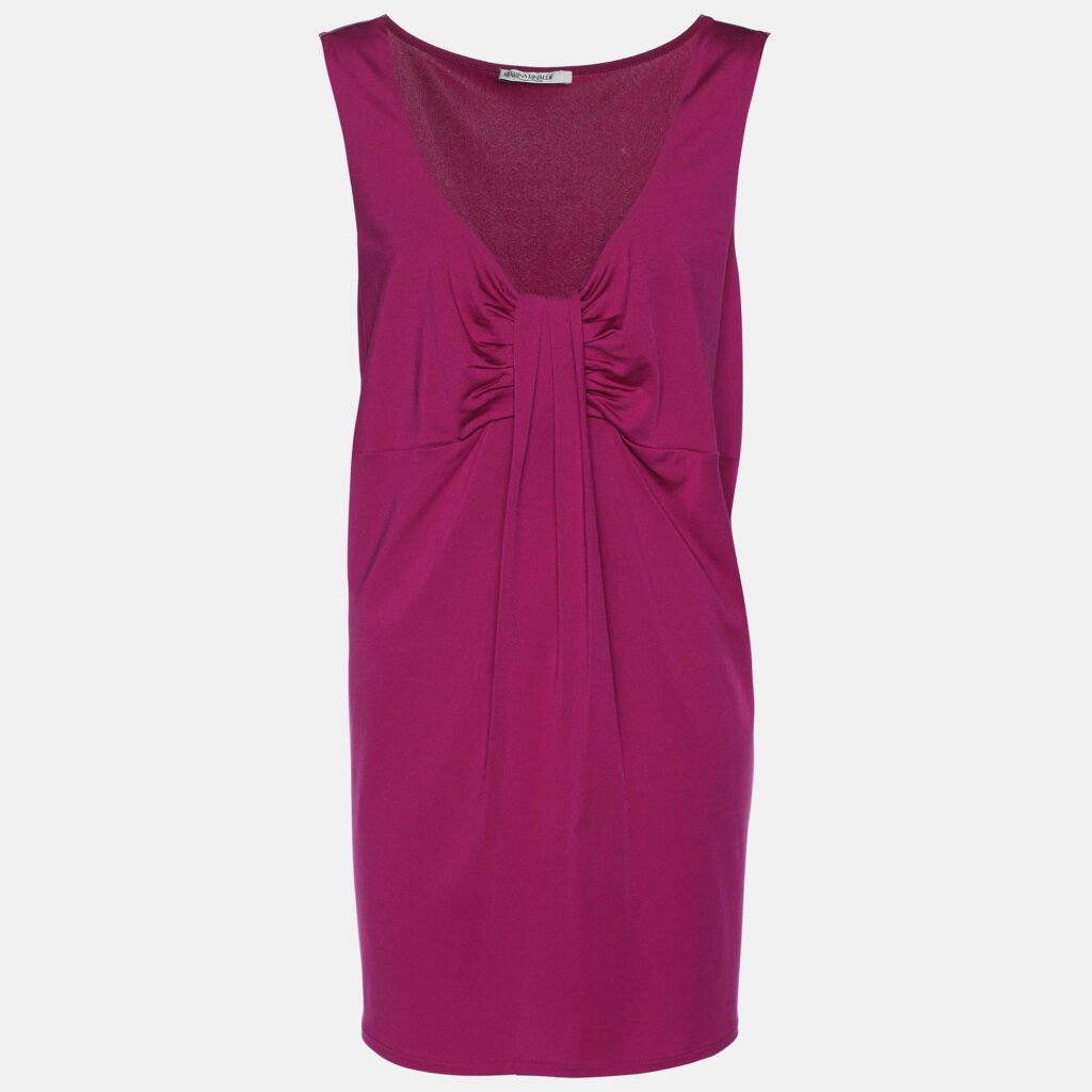 Marina Rinaldi Purple Jersey Gathered Front Top L Marina Rinaldi Purple Jersey Gathered Front Top L