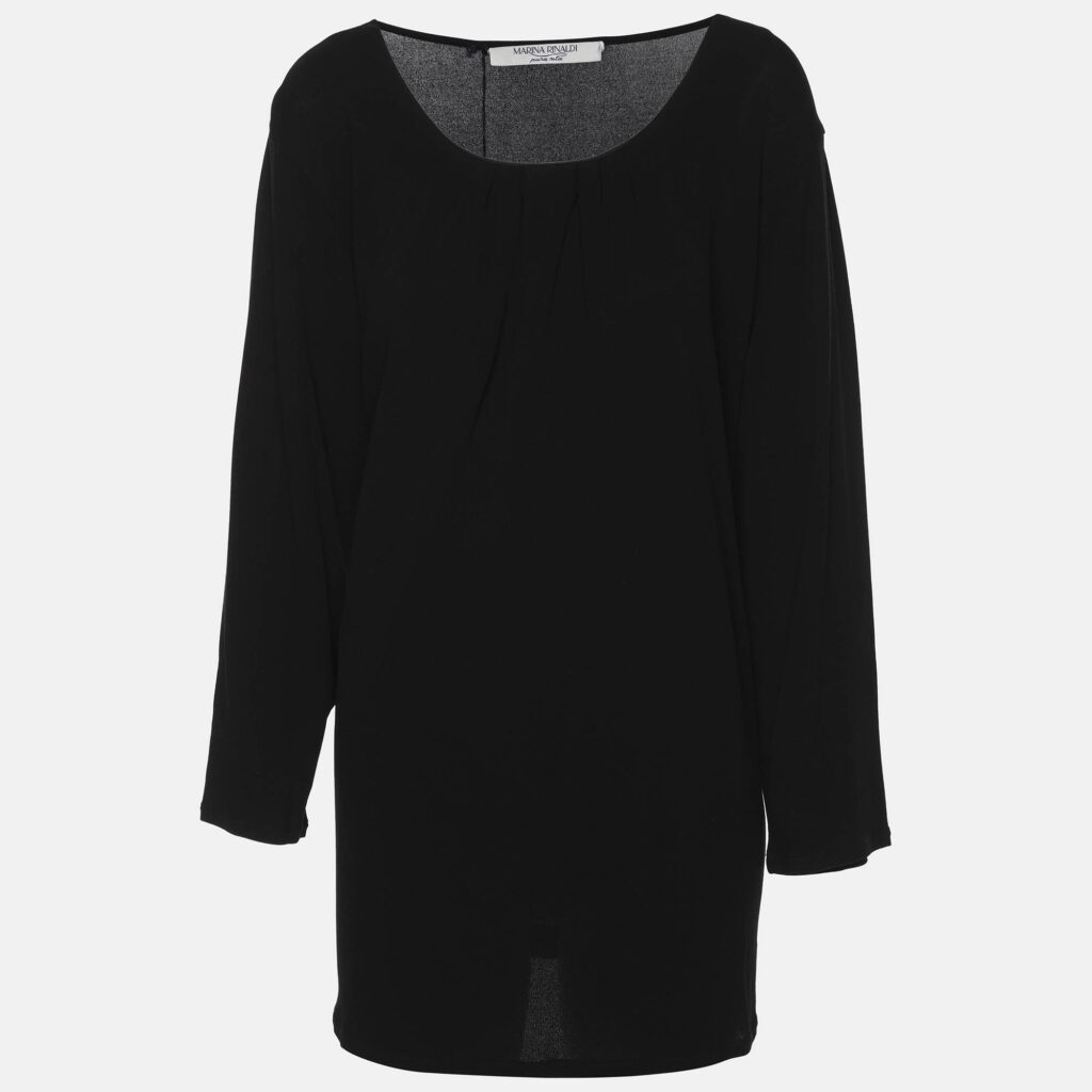 Marina Rinaldi Black Jersey Full Sleeve Top L Marina Rinaldi Black Jersey Full Sleeve Top L
