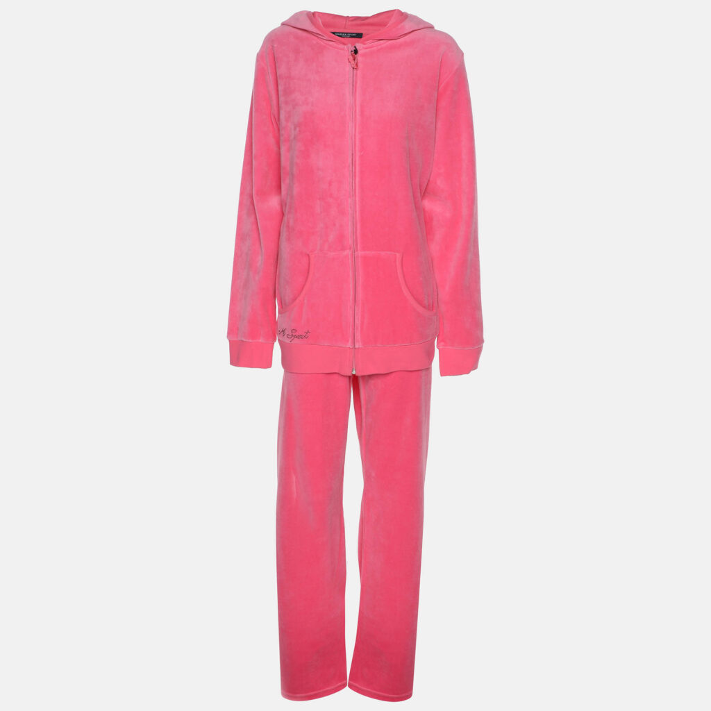 Marina Sport by Marina Rinaldi Pink Jersey Hoodie and Joggers Set L Marina Sport by Marina Rinaldi Pink Jersey Hoodie and Joggers Set L