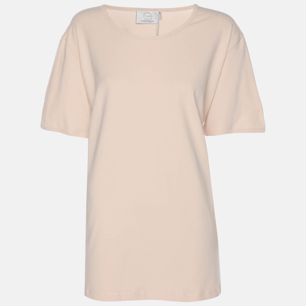 Voyage by Marina Rinaldi Peach Stretch Cotton Top L Voyage by Marina Rinaldi Peach Stretch Cotton Top L