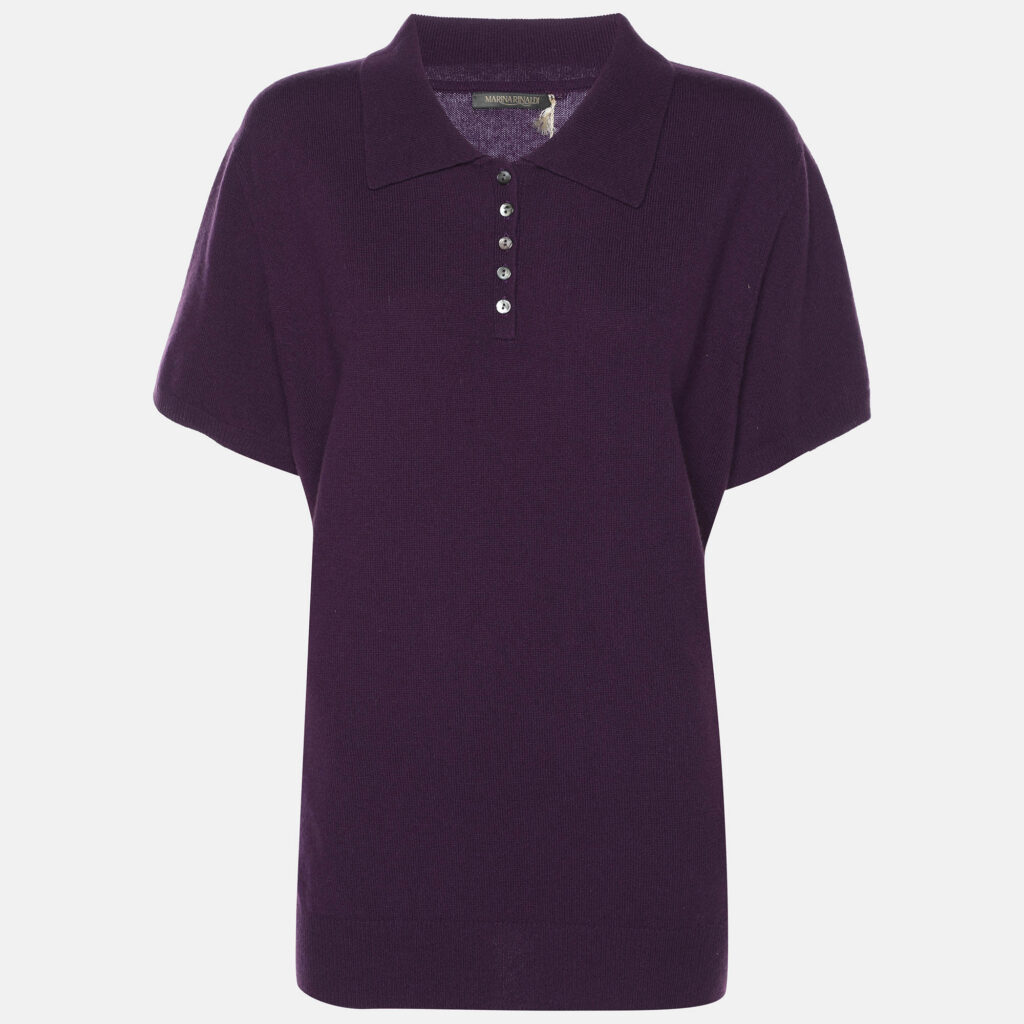 Marina Rinaldi Purple Cashmere Short Sleeve Sweatshirt L