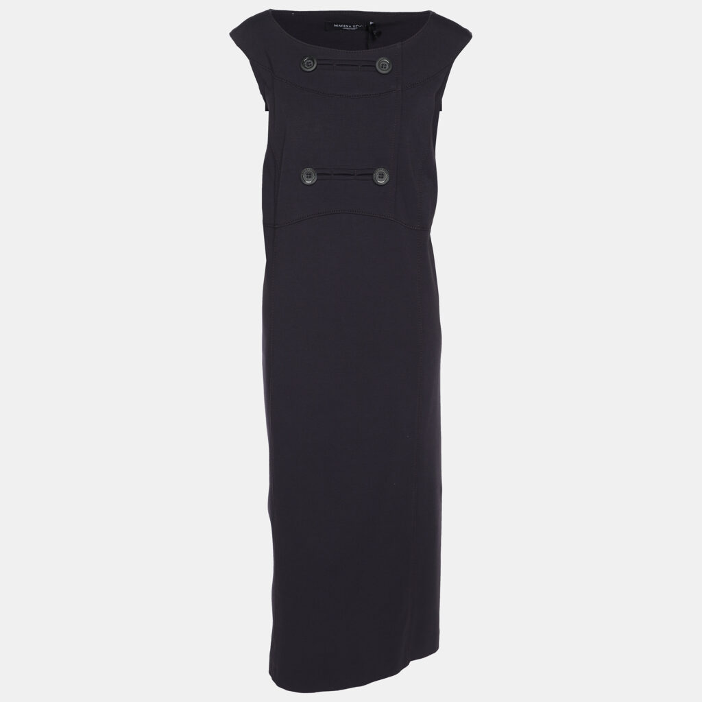 Marina Sport by Marina Rinaldi Navy Blue Jersey Sleeveless Dress L