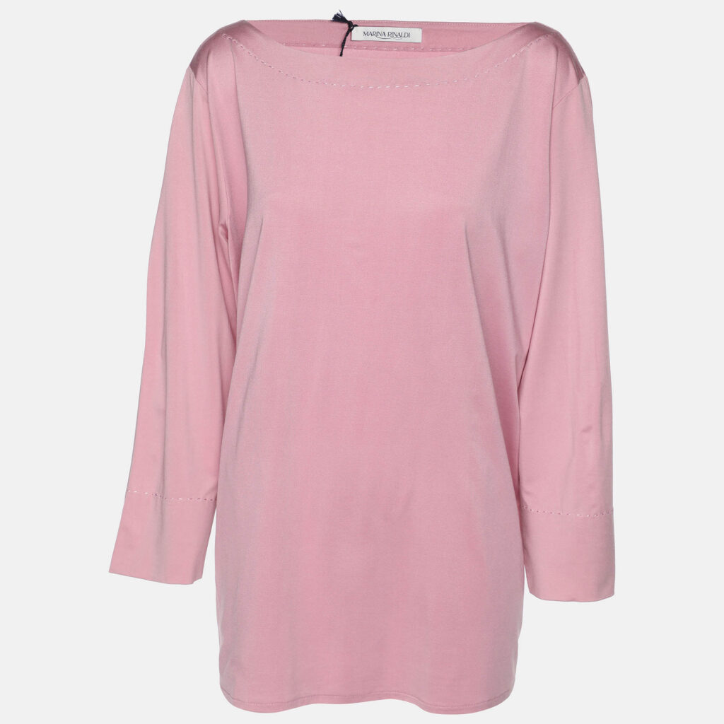 Marina Rinaldi Light Pink Jersey 3/4 Sleeve Tops L