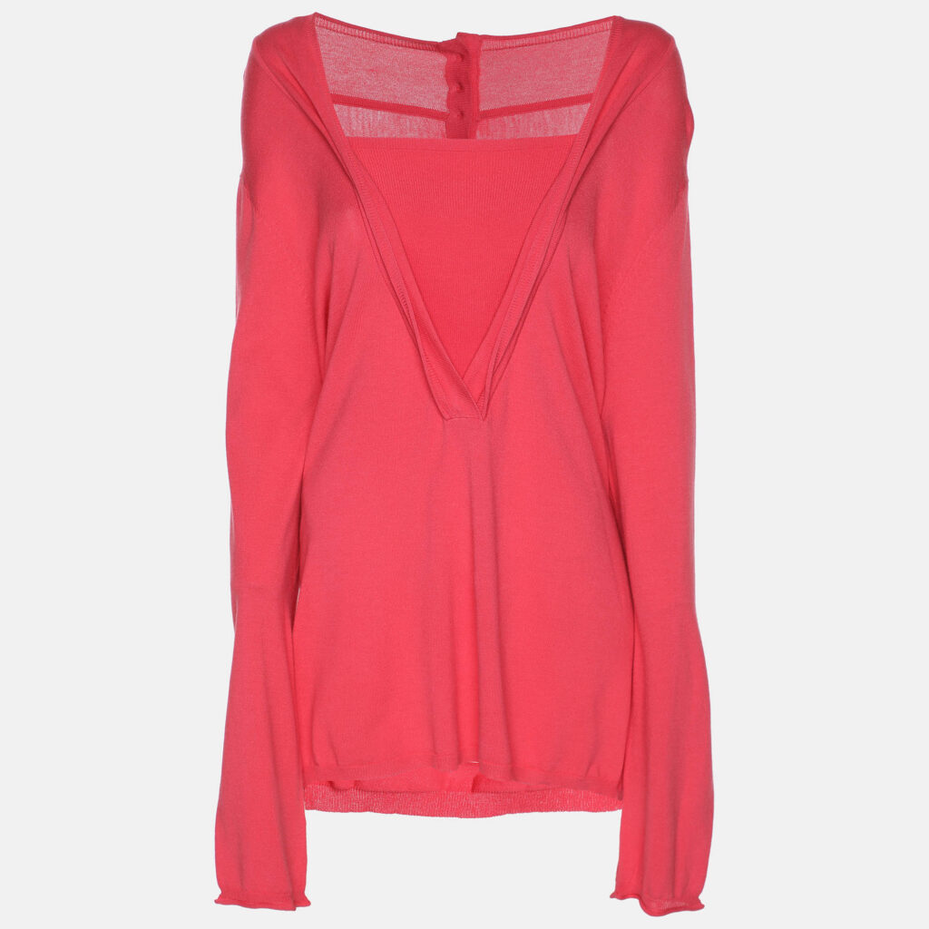 Voyage by Marina Rinaldi Pink Knit Full Sleeve Shrug L Voyage by Marina Rinaldi Pink Knit Full Sleeve Shrug L
