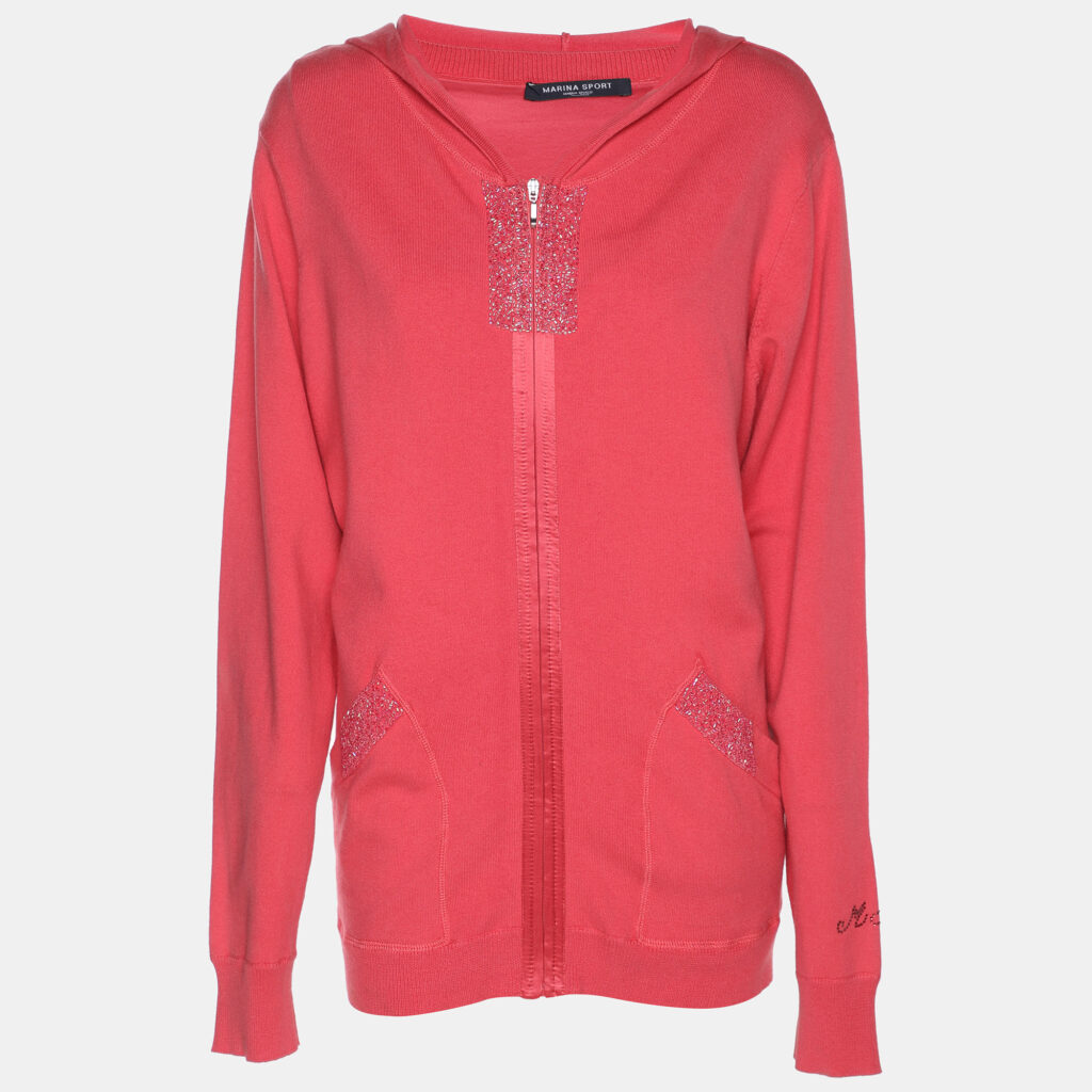 Marina Sport by Marina Rinaldi Pink Jersey Hoodie Set Jacket L Marina Sport by Marina Rinaldi Pink Jersey Hoodie Set Jacket L