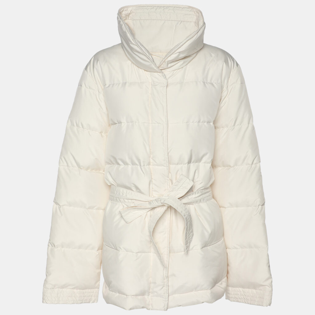 Voyage by Marina Rinaldi Cream Nylon Puffer Jacket M Voyage by Marina Rinaldi Cream Nylon Puffer Jacket M