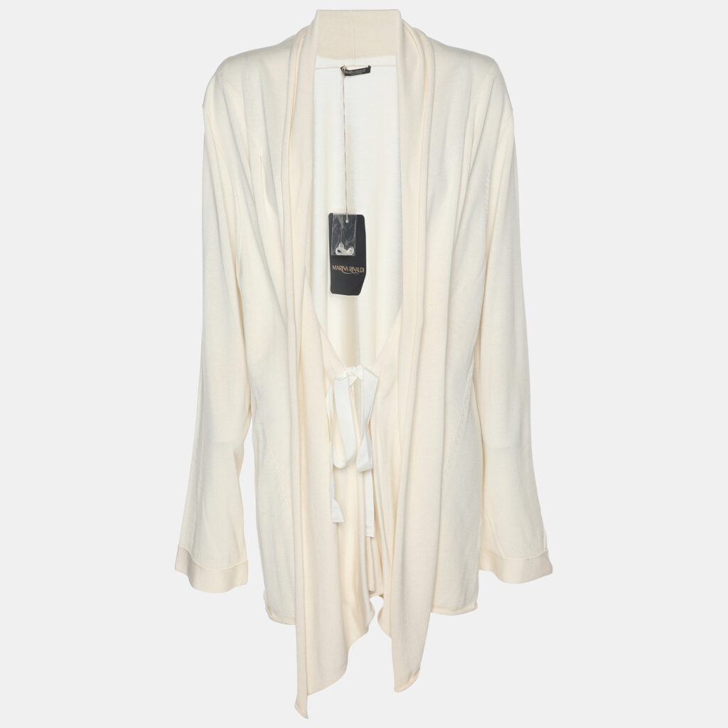luxury-women-marina-rinaldi-new-clothes-p1186185-001-1.jpg Marina Rinaldi Cream Knit Cardigan L