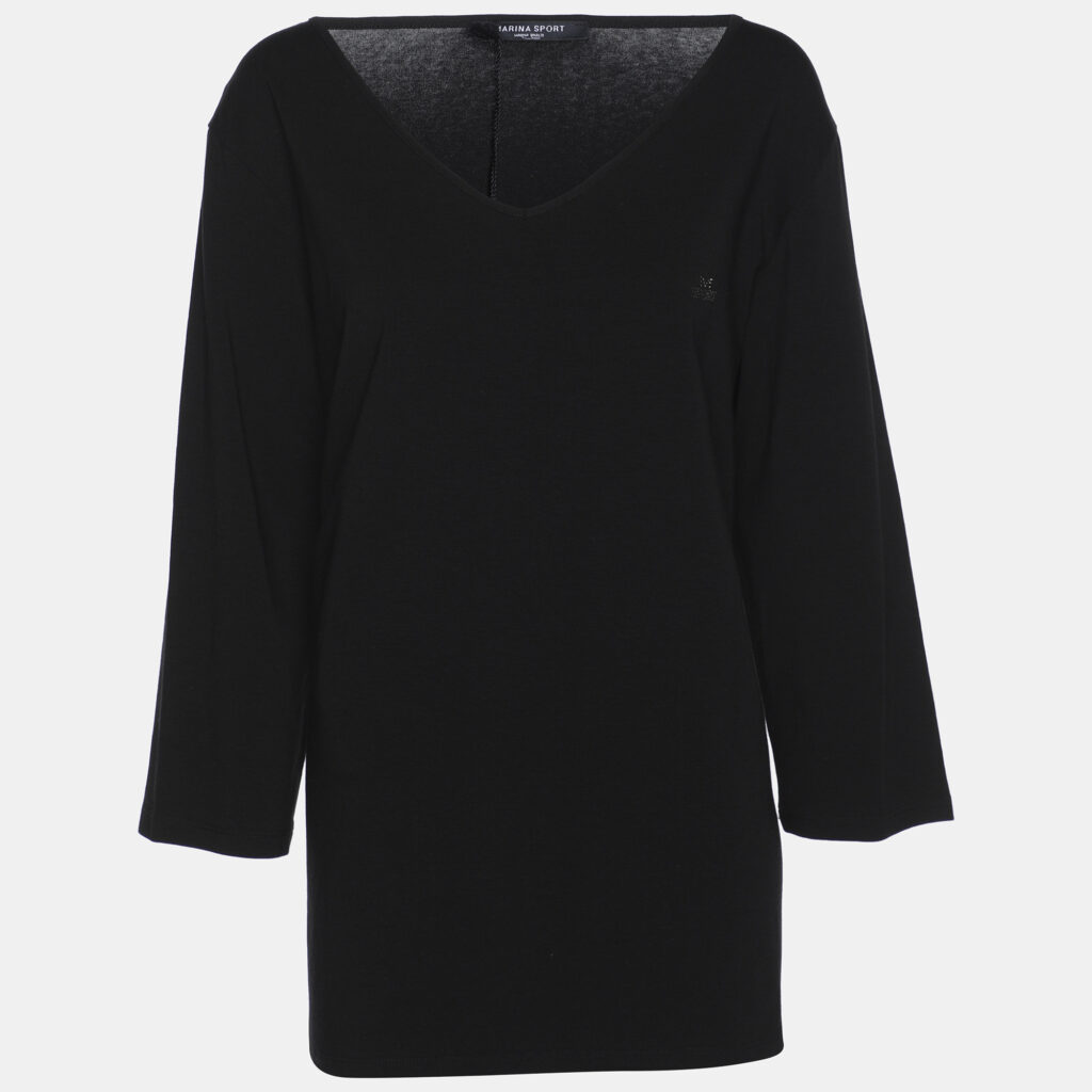Marina Sport by Marina Rinaldi Black Jersey Logo T-Shirt L Marina Sport by Marina Rinaldi Black Jersey Logo T-Shirt L