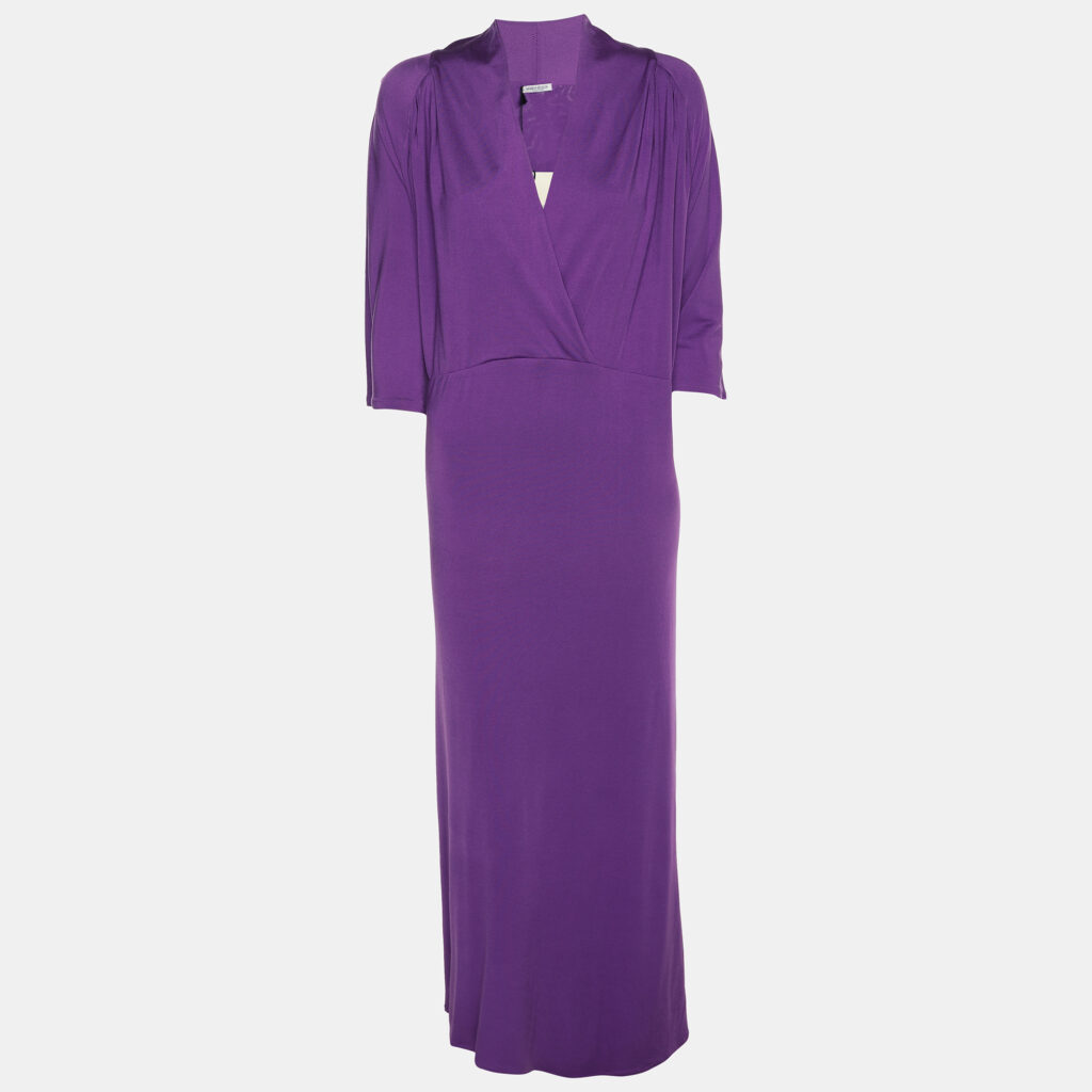 Marina Rinaldi Purple Jersey Midi Dress XL