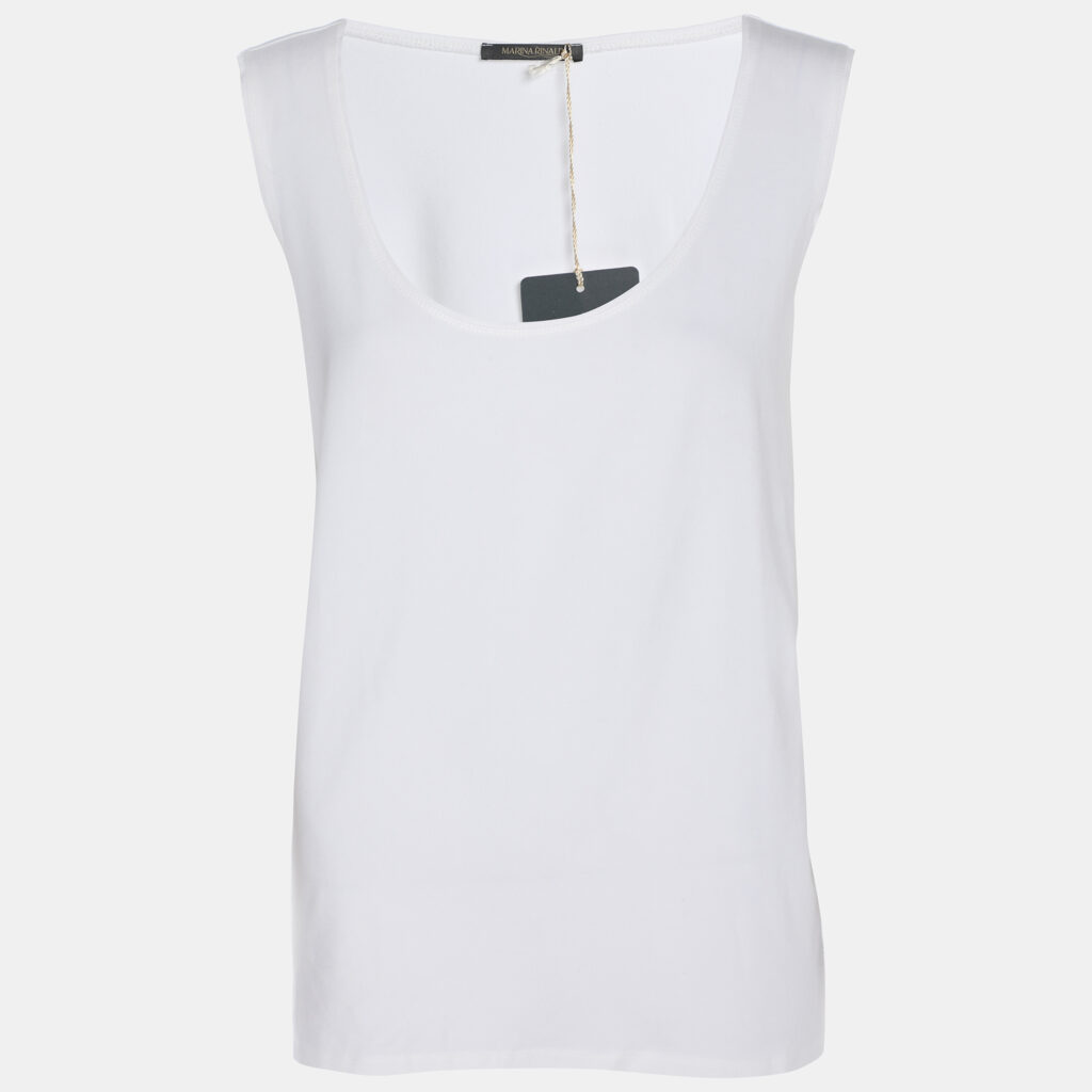 luxury-women-marina-rinaldi-new-clothes-p1186379-003.jpg Marina Rinaldi Cream Jersey Scoop Neck Camisole L