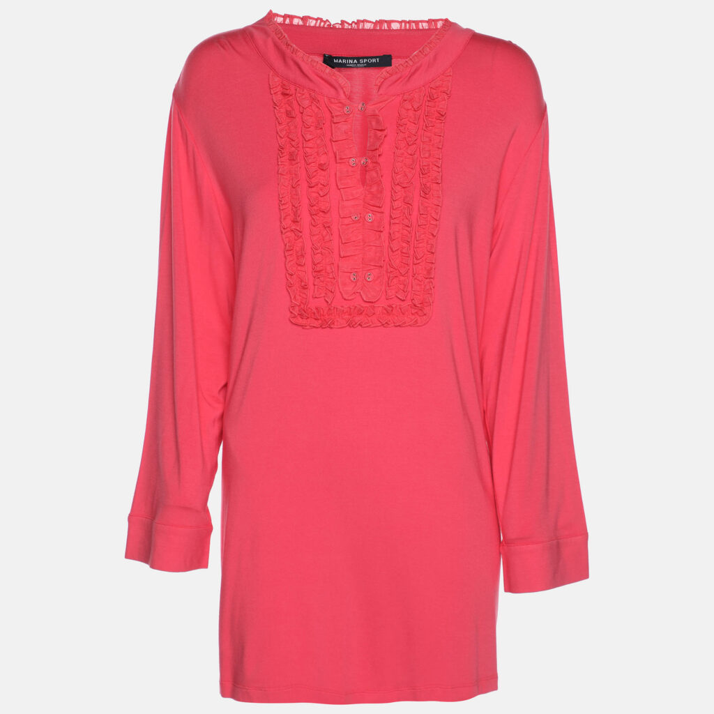 Marina Sport by Marina Rinaldi Pink Jersey Full Sleeve Top L Marina Sport by Marina Rinaldi Pink Jersey Full Sleeve Top L
