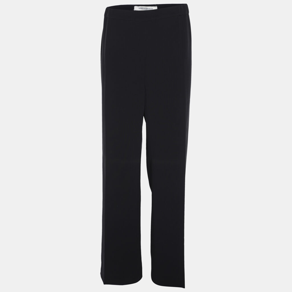 Marina Rinaldi Navy Blue Crepe Trousers L