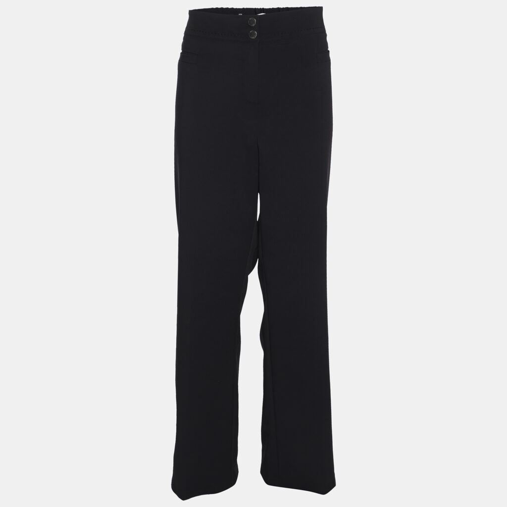 Voyage by Marina Rinaldi Navy Blue Nylon Trousers L
