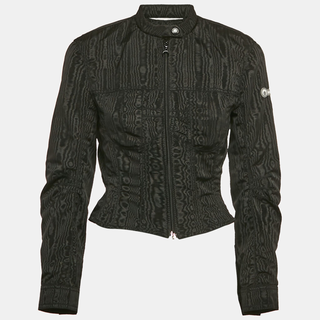 Marine Serre Black Synthetic Zip-Up Jacket S