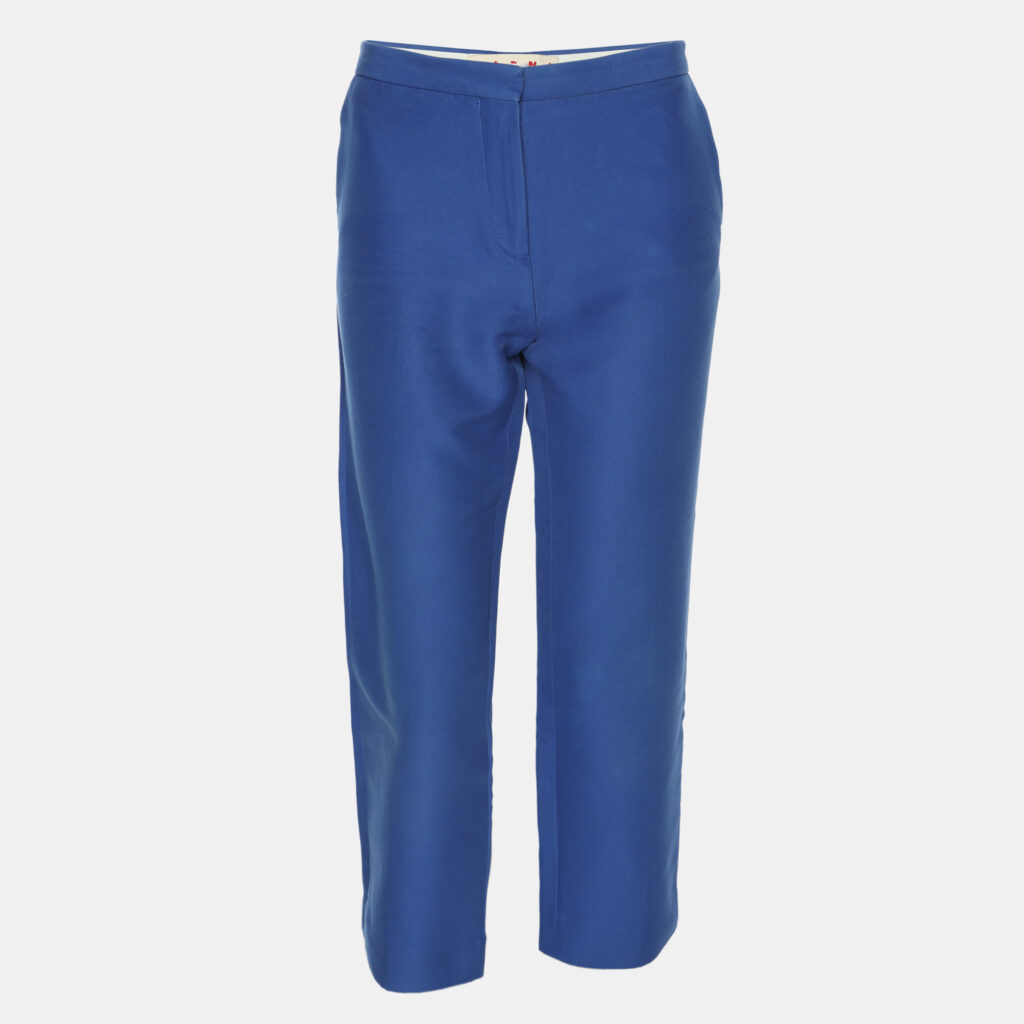 Marni Blue Cotton Trouser S Marni Blue Cotton Trouser S