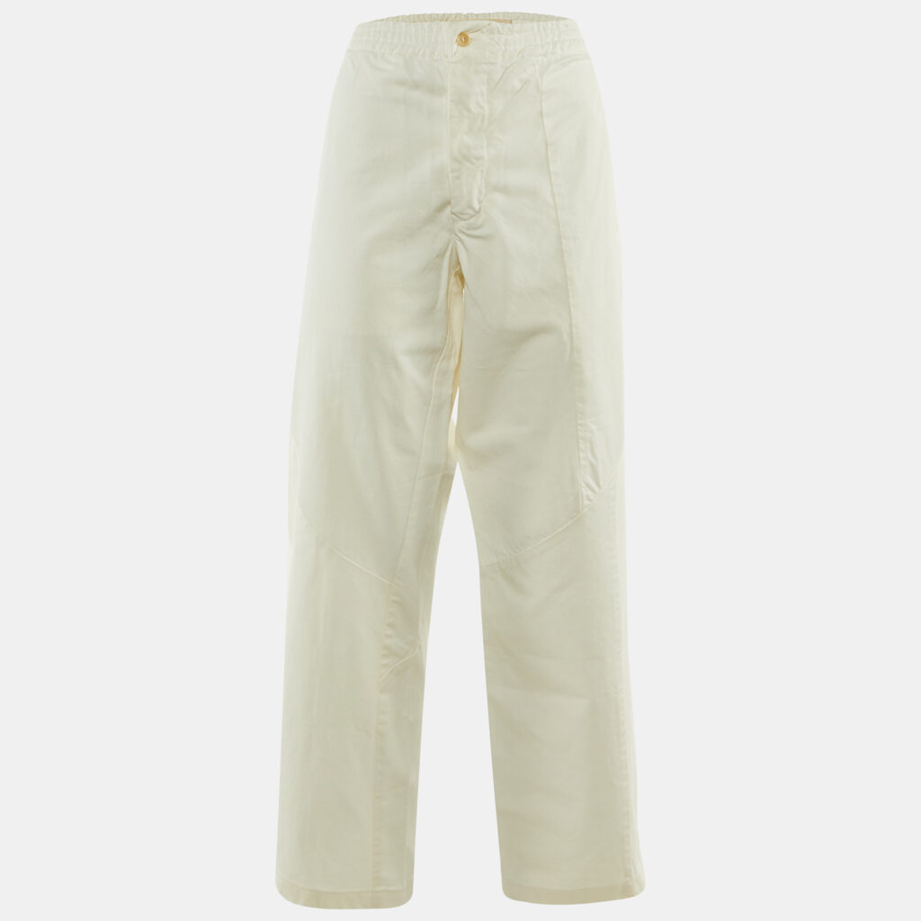 Marni White Cotton Tapered Fit Trousers L Marni White Cotton Tapered Fit Trousers L