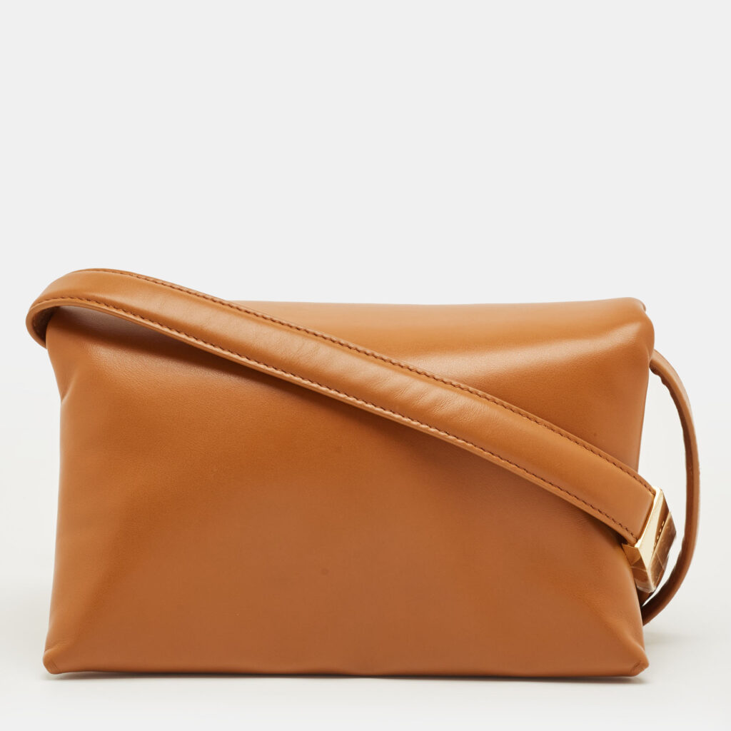 Marni Tan Leather Prisma Shoulder Bag Marni Tan Leather Prisma Shoulder Bag