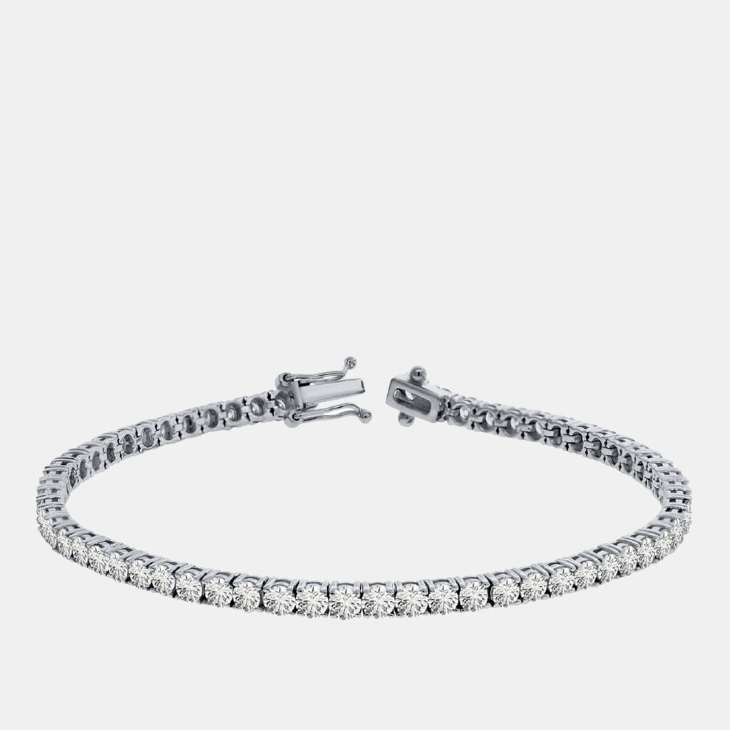 4.00 cts Brilliant Round Lab Grown Diamond Tennis Bracelet 14K Solid White Gold 7" 4.00 cts Brilliant Round Lab Grown Diamond Tennis Bracelet 14K Solid White Gold 7"